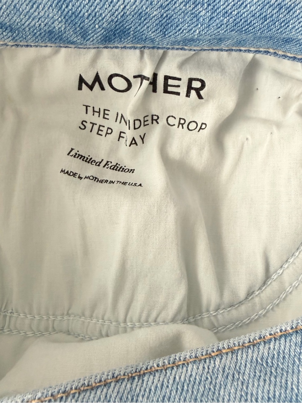 MOTHER The Insider Crop Step Fray - Limited Edition wash - size 29 - Picture 4 of 6